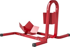 HOMCOM Suporte para Roda Dianteira de Moto Ajustável em 3 Níveis Carga 250 kg 60x55x43 cm Vermelho | Aosom Portugal