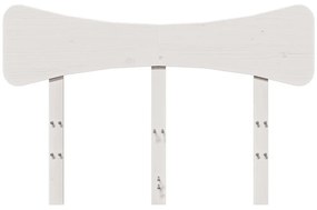 Cabeceira 135 cm madeira de pinho maciça branco