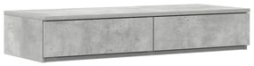 Cama com Arrumação Cinza Concreto 100x200 cm