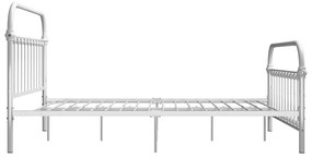 Estrutura de cama 140x200 cm metal branco
