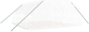 Estufa com estrutura de aço 36 m² 6x6x2,85 m branco