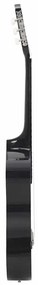 12 pcs conjunto de guitarra clássica com 6 cordas 38" preto