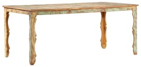 Mesa de jantar 180x90x76 cm madeira recuperada maciça