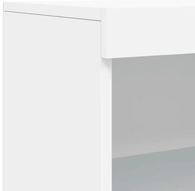 Aparador com luzes LED 60,5x37x100 cm branco