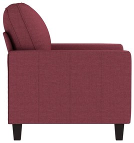 Poltrona 60 cm tecido vermelho tinto