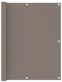 vidaXL Tela de varanda 120x500 cm tecido Oxford cinzento-acastanhado