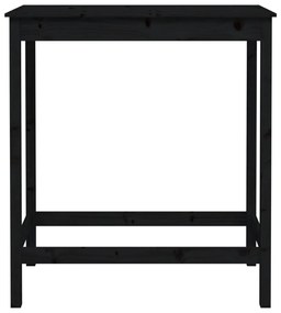 5 pcs conjunto de bar pinho maciço preto