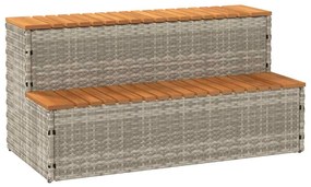 vidaXL Degrau p/ hidromassagem 100x50x50,5 cm PE e acácia maciça