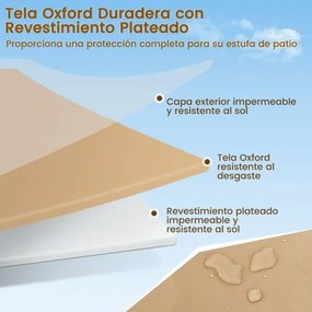 Capa para aquecedor de pátio 220 x 86,5 x 48,5 cm com fecho e bolsa de armazenamento impermeável, à prova de poeira, resistente ao vento, resistente,