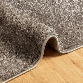 Tapete de pelo alto aspeto brilhante ISTAN 160x230 cm cinzento