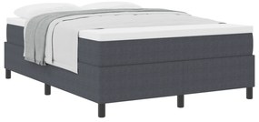 Cama Box Spring com Colchão Cinza Escura 160x200 cm Tecido de Veludo C