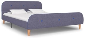 vidaXL Estrutura de cama sem colchão 135x190 cm tecido cinzento-claro