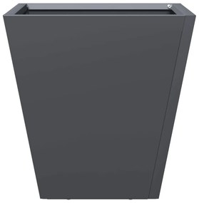 Vaso/floreira de jardim 2 pcs 30x30x30 cm aço antracite