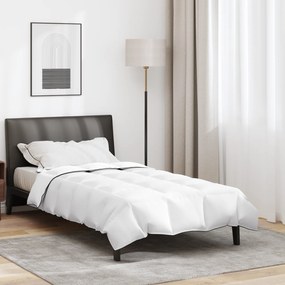 vidaXL Edredom de Inverno Branco 135 x 220 cm Poliéster pêssego 105gsm
