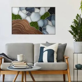 Autocolante retangular - Limites geológicos com mosaico epóxi