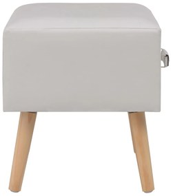 Mesas-de-cabeceira 2 pcs 40x35x40 cm couro artificial branco