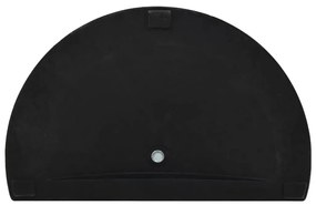 Base de guarda-sol semicircular poliresina 9 kg preto