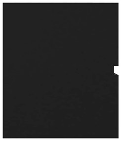 Armário de lavatório 100x38,5x45 cm derivados de madeira preto