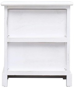 Mesa de cabeceira 38x28x45 cm madeira de paulownia branco