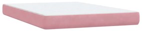 Cama com molas/colchão 100x220 cm veludo Rosa