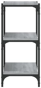 Estante 100x33x70,5 cm derivados de madeira/aço cinza sonoma