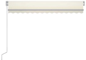 Toldo retrátil manual com LED 300x250 cm cor creme