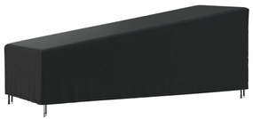 vidaXL Capa para espreguiçadeira 210x80x45/75 cm 420D oxford preto