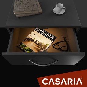 Mesa de cabeceira Eloise  54x39x28cm com Luz LED antracite