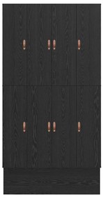 Cama de Armazenamento Preto Carvalho 120x190 cm