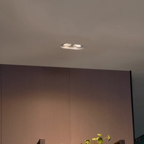 Foco embutido redondo branco GU10 50mm 2-luzes - Hubs