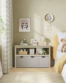 Estante para crianças com Rodas 30 x 102 x 60 cm bege areia