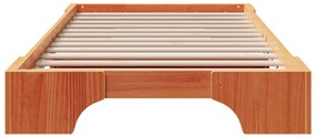 Estrutura de Cama Castanho Encerado Madeira 90 x 200 cm Simples