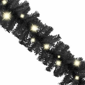 Grinalda de Natal com luzes LED 20 m preto