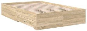 Cama vidaXL sem colchão com gavetas de madeira engenheirada