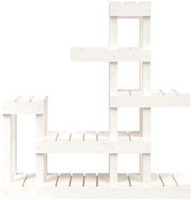 Suporte para plantas 92x25x97 cm pinho maciço branco