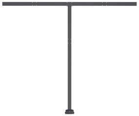 Toldo automático independente 350x250 cm laranja e castanho