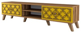 Móvel TV Class – Nogueira Amarela – 180 cm x 44 cm x 35 cm
