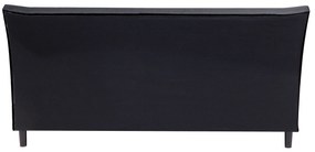 Cama de casal em tecido cinzento escuro 160 x 200 cm SAVERNE Beliani
