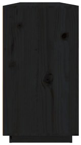 Aparador 100x40x75 cm madeira de pinho maciça preto