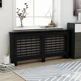 vidaXL Cobertura de radiador 172x19x81,5 cm MDF preto
