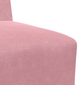 Poltrona 55 cm veludo rosa