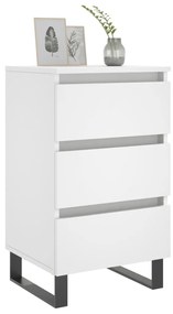 Mesas de cabeceira 2 pcs derivados de madeira branco