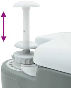 Caixa de Armazenamento de Acampamento cor cinza+tampa branca