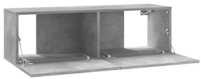 Móvel de TV 100x30x30 cm derivados de madeira cinzento cimento