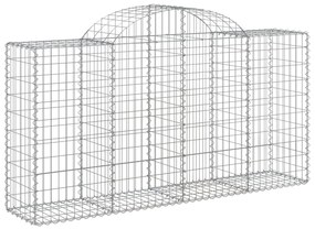 Cestos gabião arqueados 4pcs 200x50x100/120cm ferro galvanizado