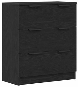 Buffet de Carvalho Preto vidaXL 60x30x70 cm em Madeira Fabricada