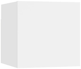3 pcs conjunto de móveis de TV derivados de madeira branco
