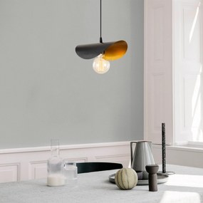 Chandelier Sivani – Preto e Dourado – 30 x 17 cm