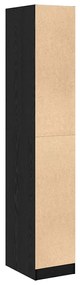Armário de Apotecário Carvalho Preto 30x41x174,5 cm Madeira Engenharia