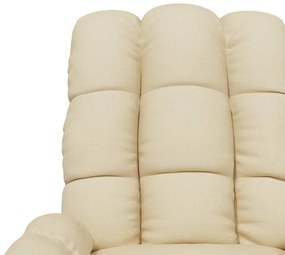 Poltrona elevatória de massagens elétrica tecido creme